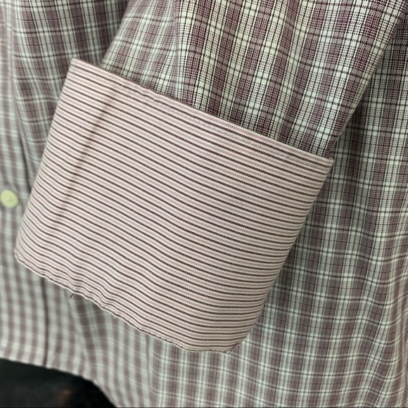 Eddie Bauer Wrinkle Resistant Long Sleeve Button Shirt Plaid Contrasting Trim - Picture 7 of 10